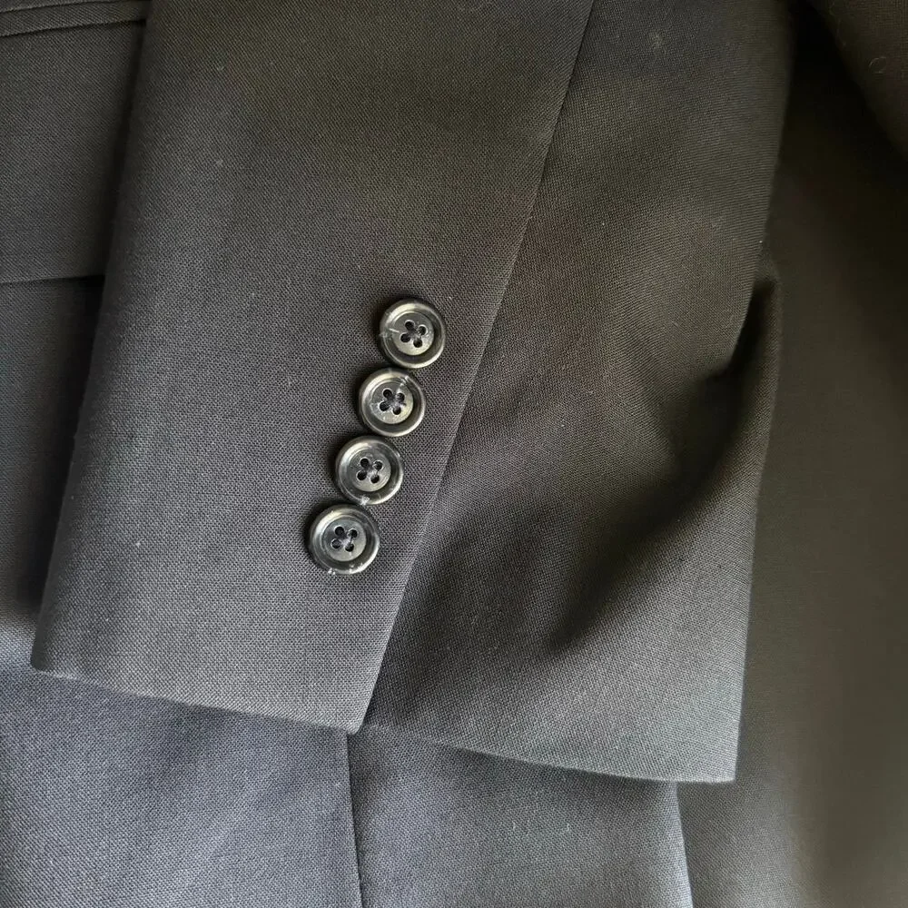 Jos A Bank Men's 40R Black Wool Blazer Sport Coat 2 Button Classic Fit